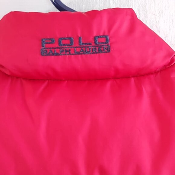Polo Ralph Lauren Down Puffer Vest Logo Pony Reversible Red/Blue Youth Size 7 - Picture 2 of 10